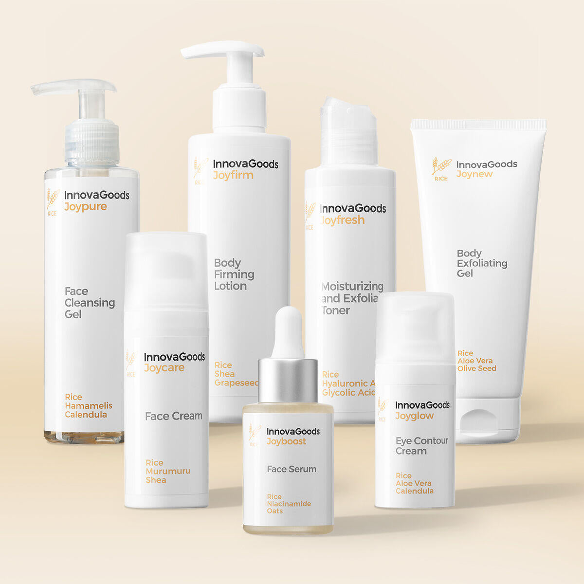 A De Pack de Rutina Facial y Corporal Rice InnovaGoods