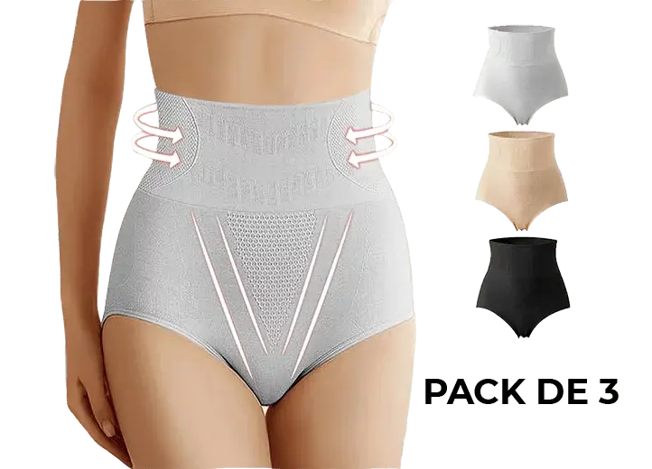 A De Pack de 3 Bragas Faja moldeadora push up + caja