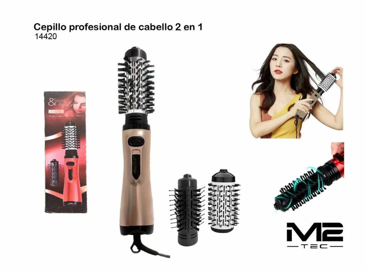 Cepillo Profesional de Cabello 2 en 1 Alisa y Da Volumen